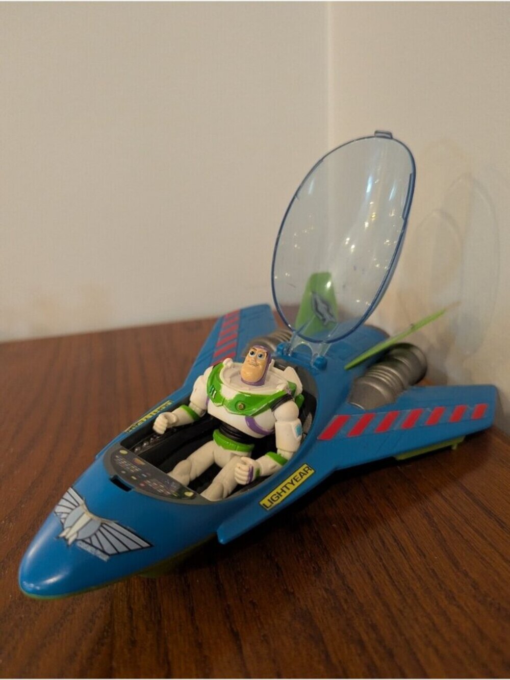 Disney Store Ultra Rare 90s Y2K Buzz Light-year Jet fighter With Action Figure